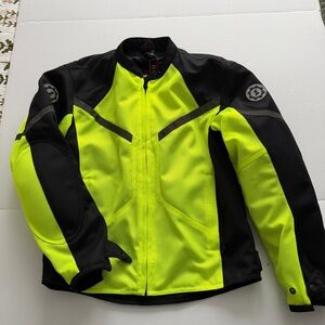 Men's Black and Yellow Riding Jacket